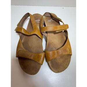 Dansko Women’s Leather Sandals Sz 38 (7.5-8 US) Brown Slingback Open Toe Boho